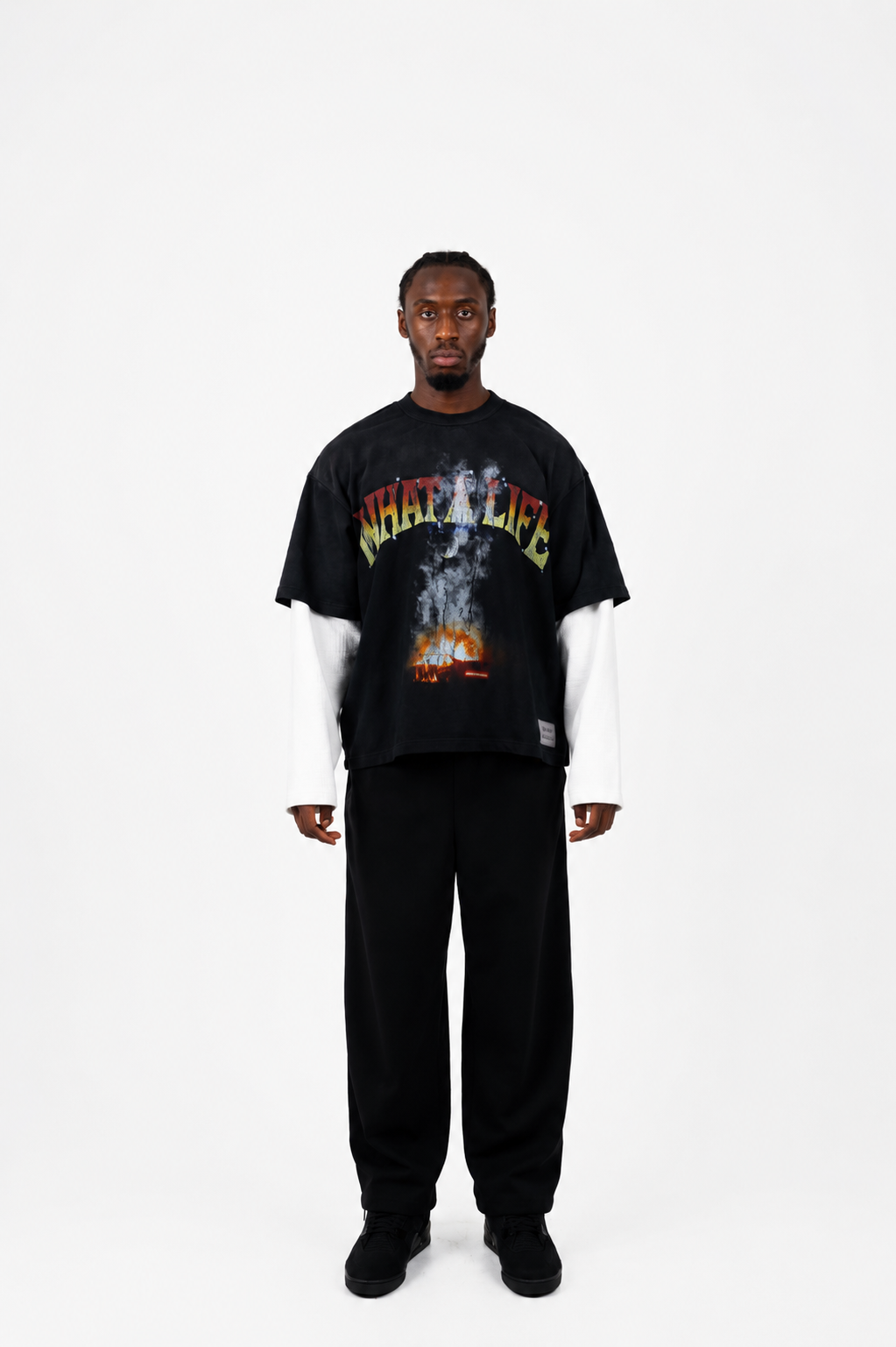 “No smoke without fire” - White Long Sleeve T-shirt