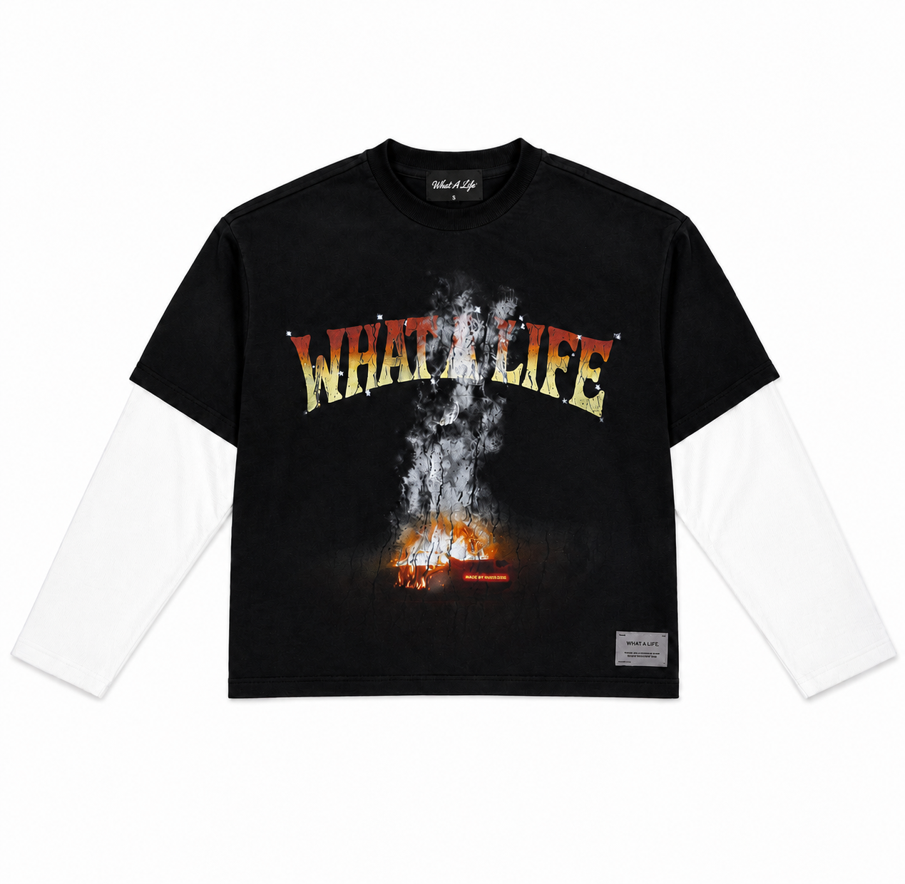 “No smoke without fire” - White Long Sleeve T-shirt