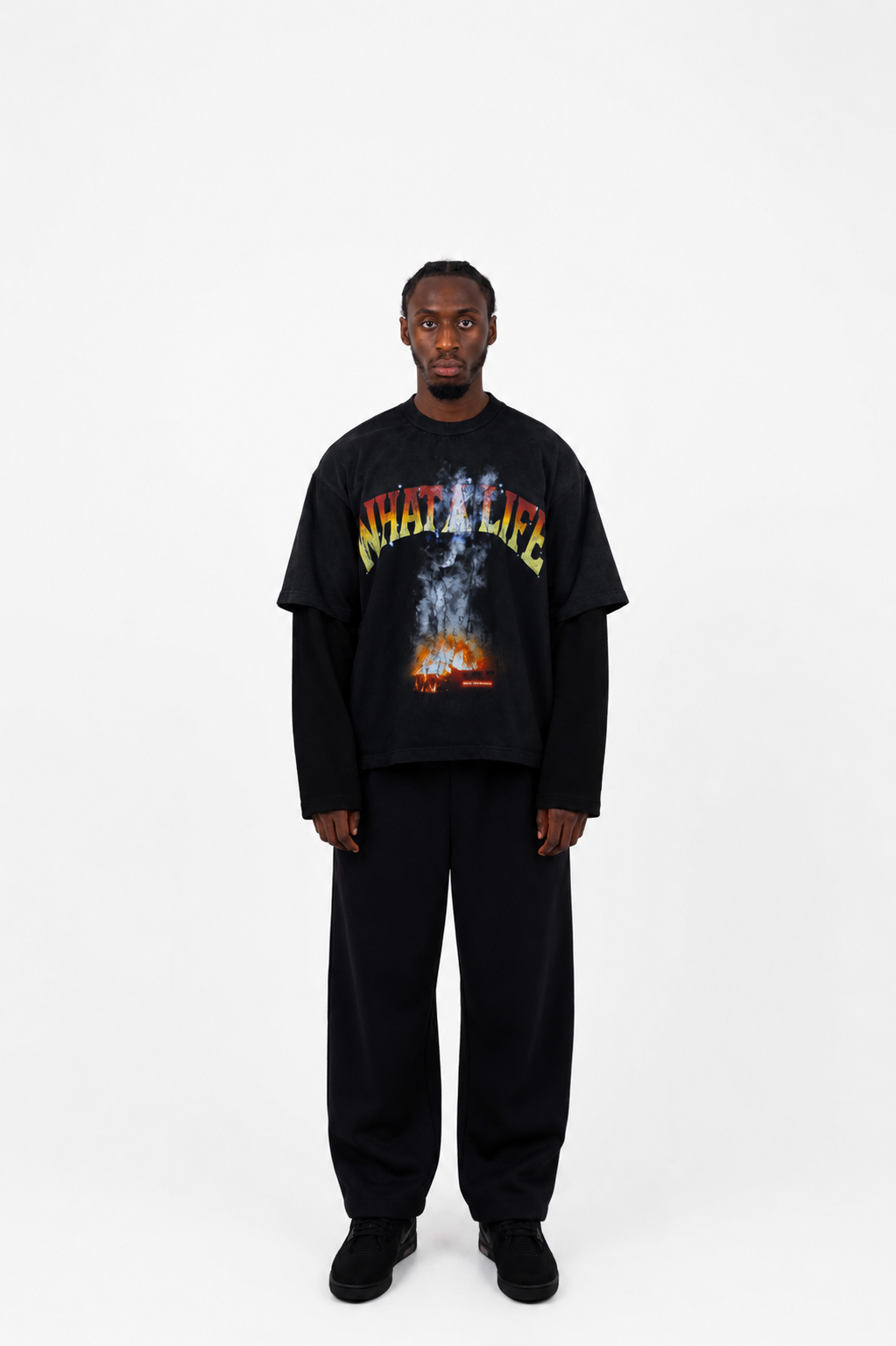 “No smoke without fire” - Black Long Sleeve T-shirt