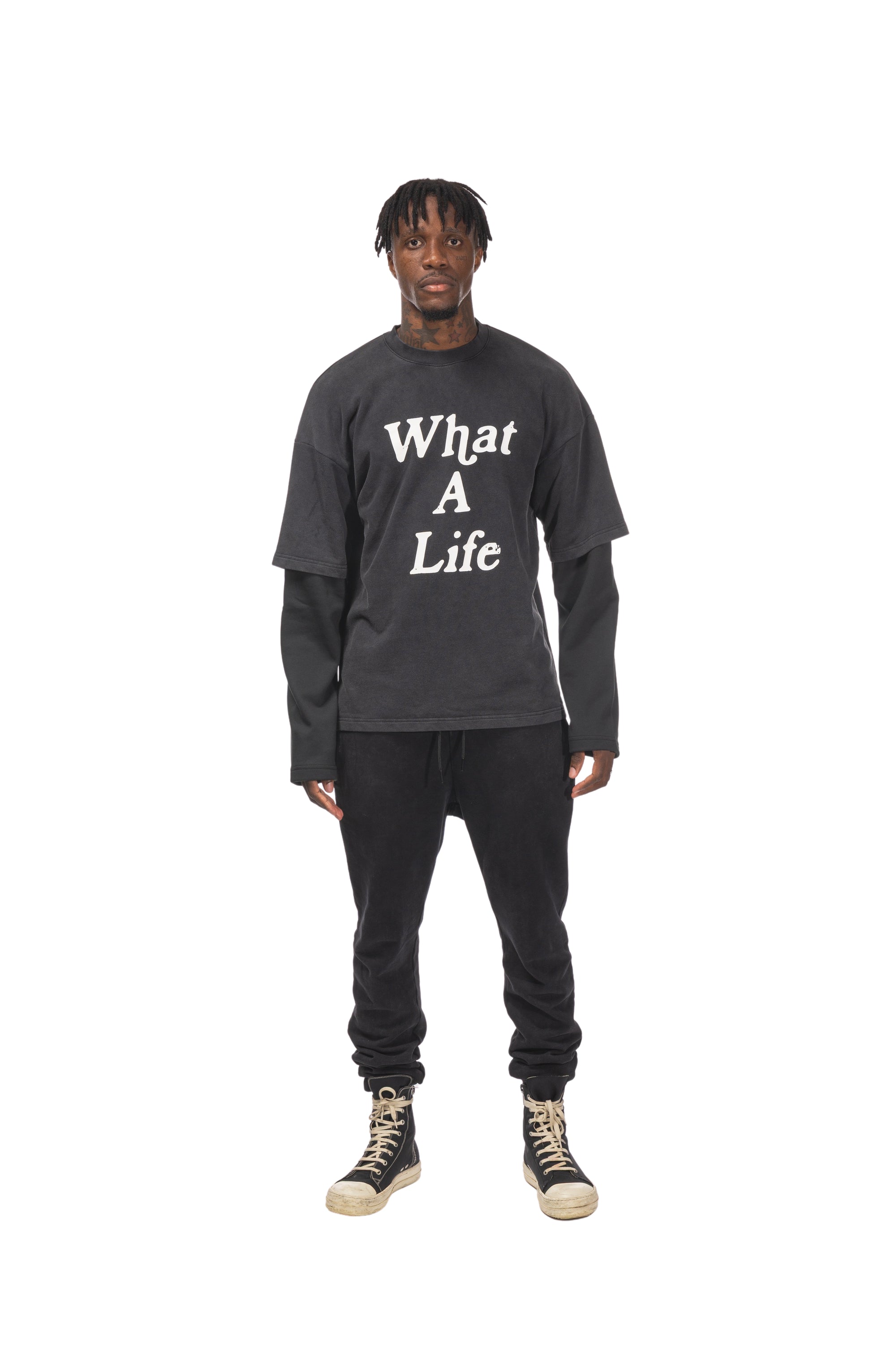 What a Life™ Branded Long Sleeve T-Shirt - Black