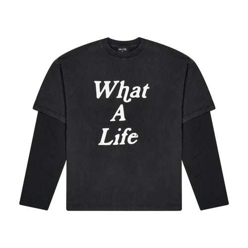 What a Life™ Branded Long Sleeve T-Shirt - Black